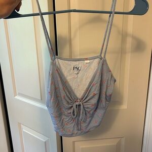 Pacsun floral cropped tank, size small